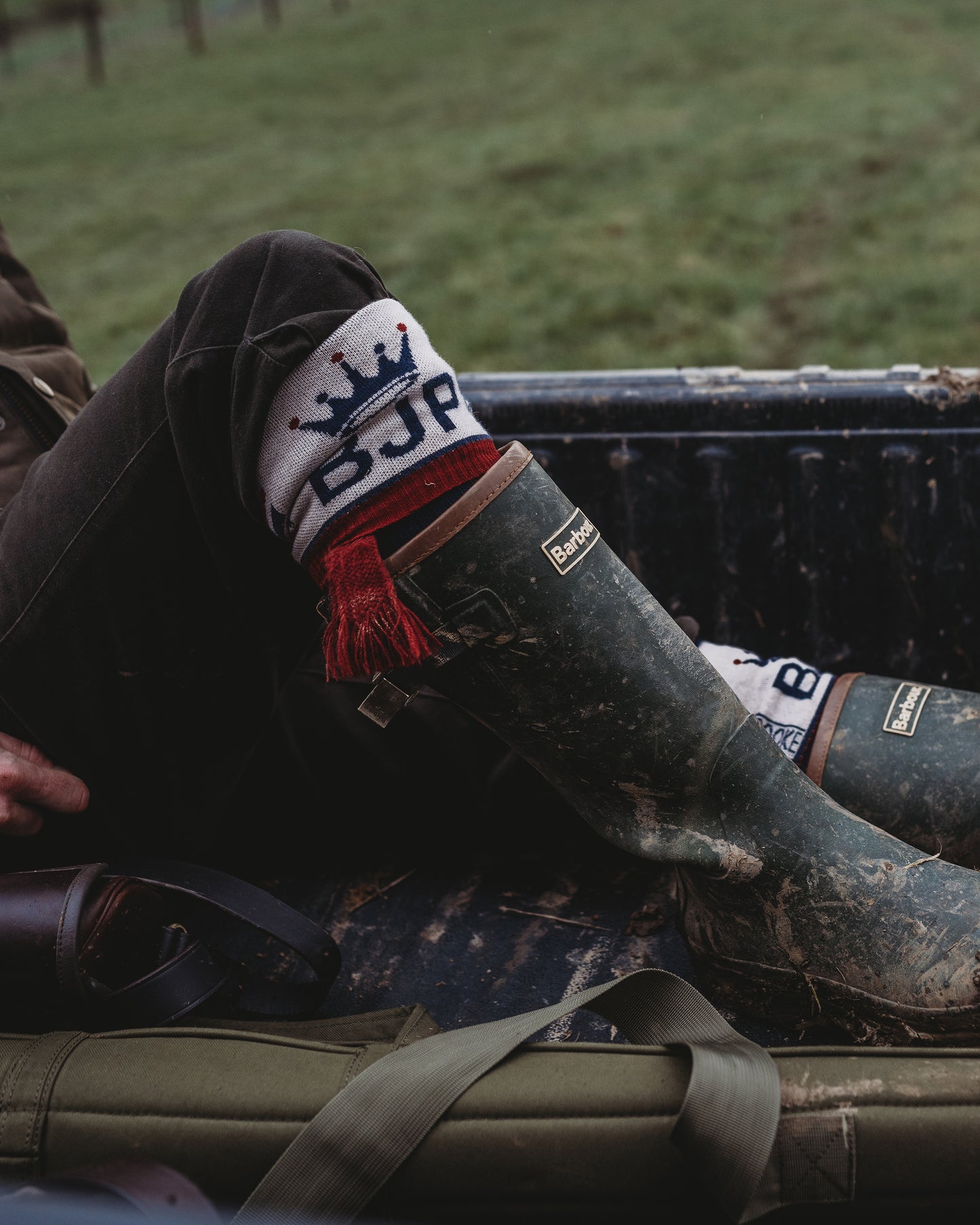 Union Jack Flag Personalised Boot Sock Navy/Red