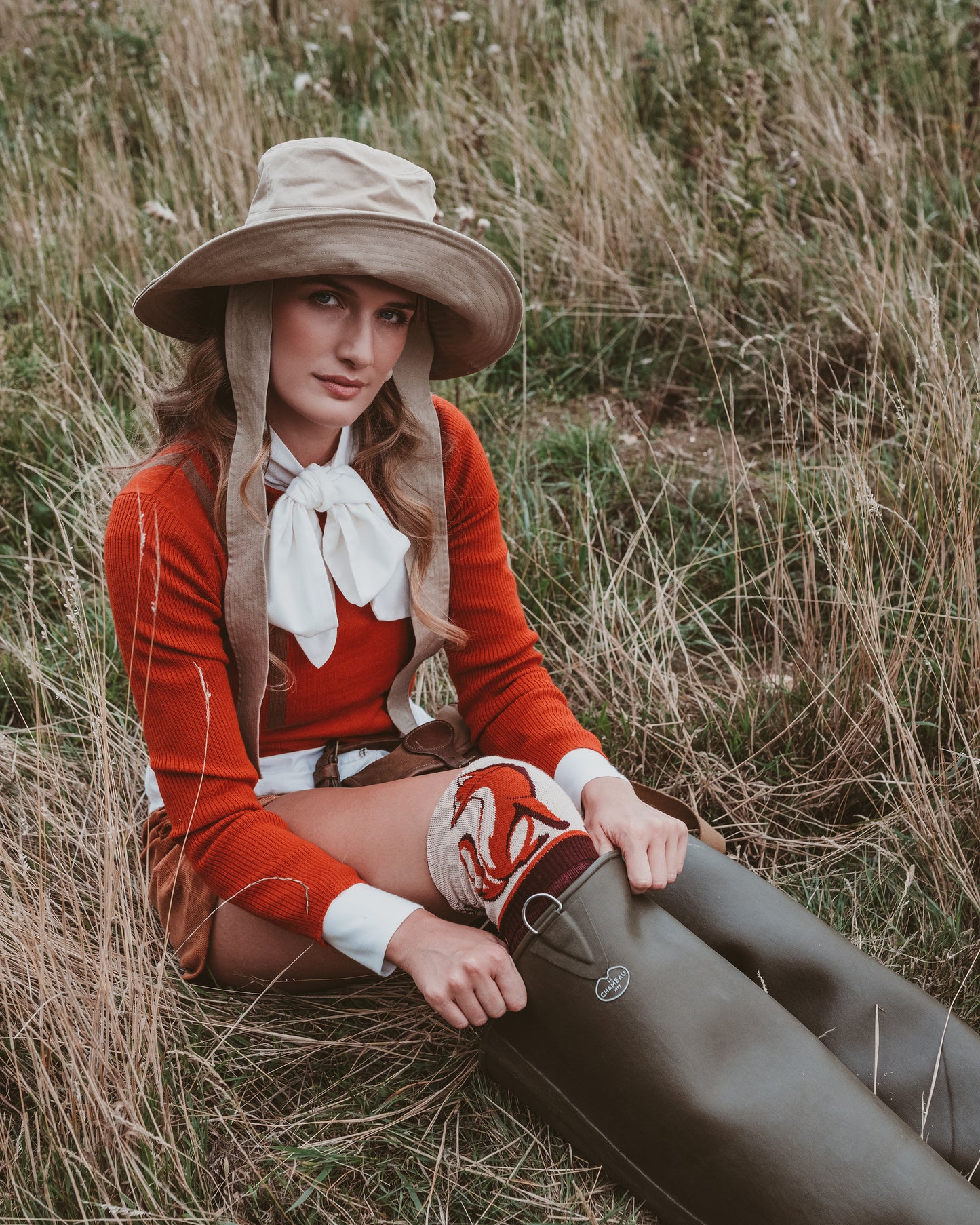 Baroque Crop Top Orange