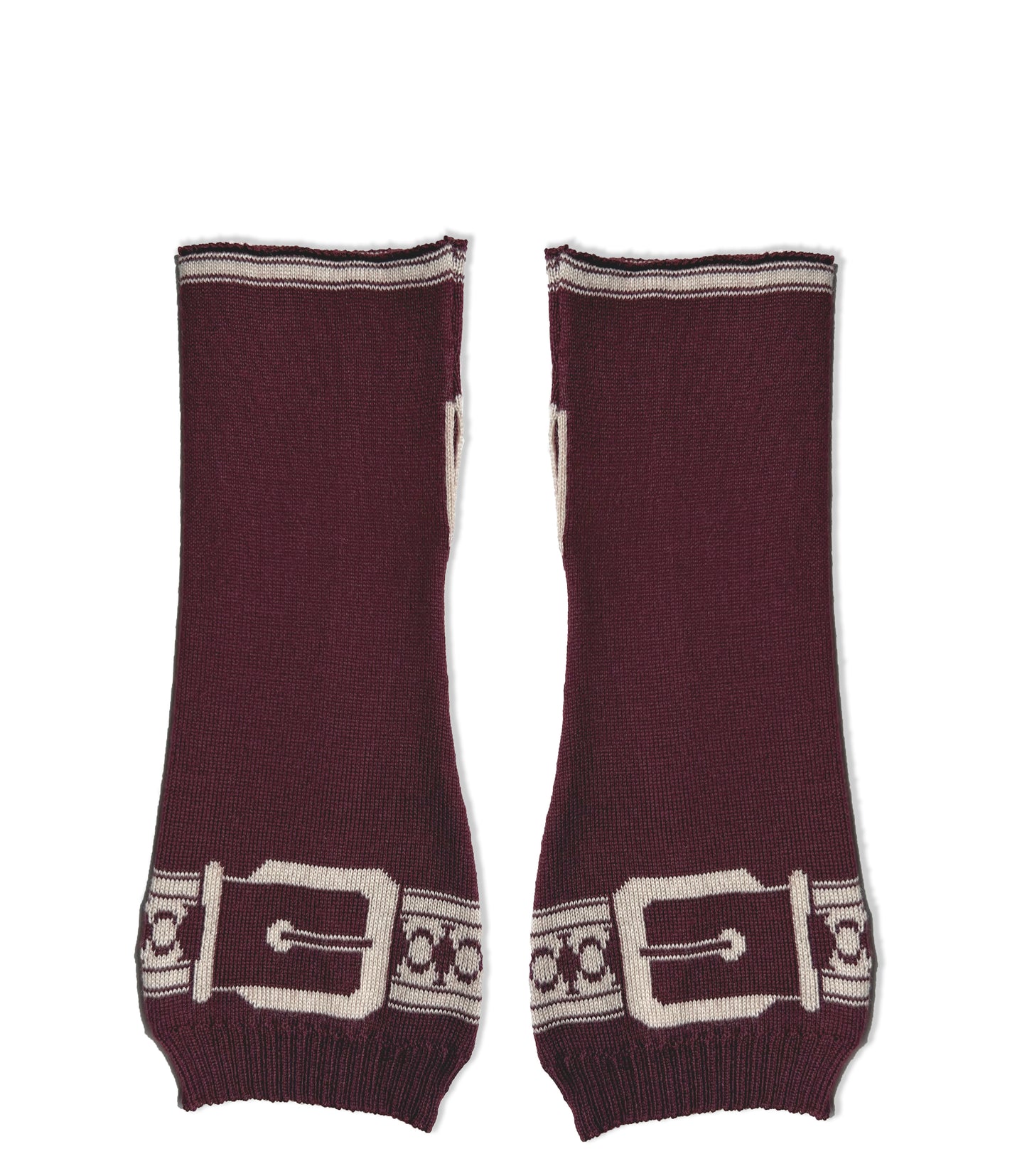 Snaffle Short Handwarmers Plum/Taupe
