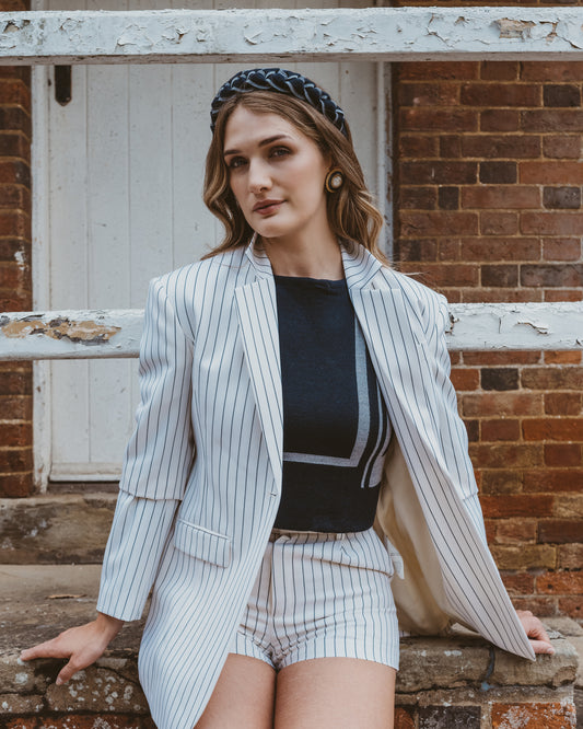 OUTLET: Baroque Crop Top Navy