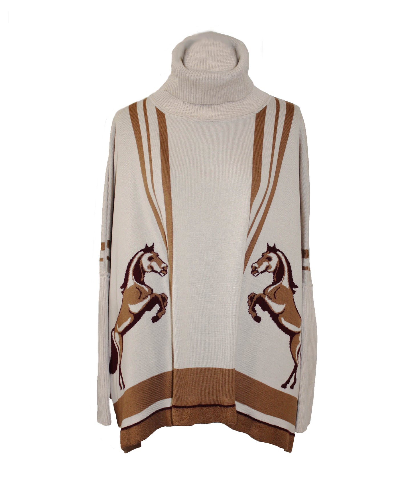 Signature Stallion Poncho Taupe/Tan