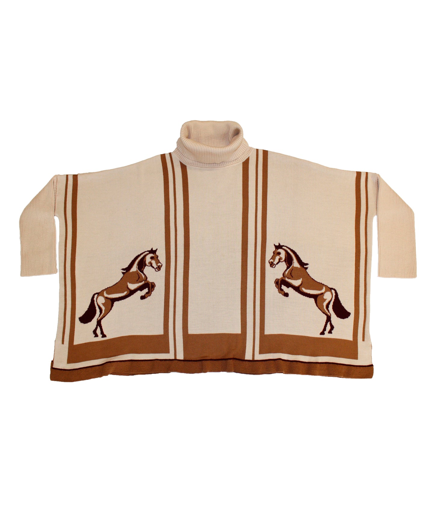 Signature Stallion Poncho Taupe/Tan