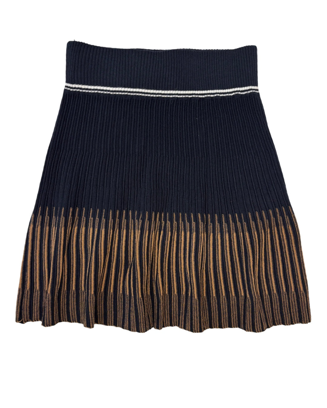 OUTLET: Tri Colour Skirt - NAVY/TAN