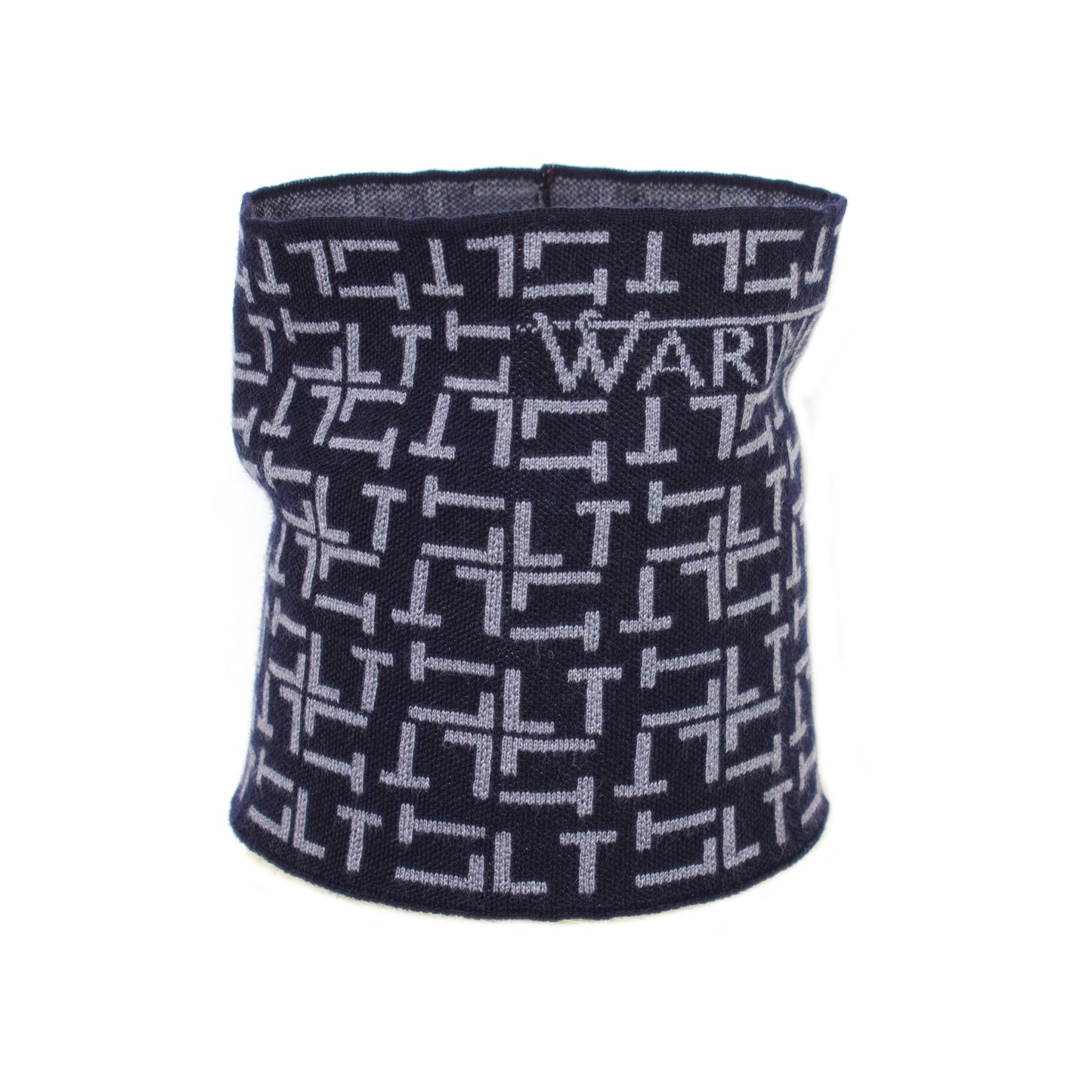 Personalised Monogram Pattern Snood Navy/Grey