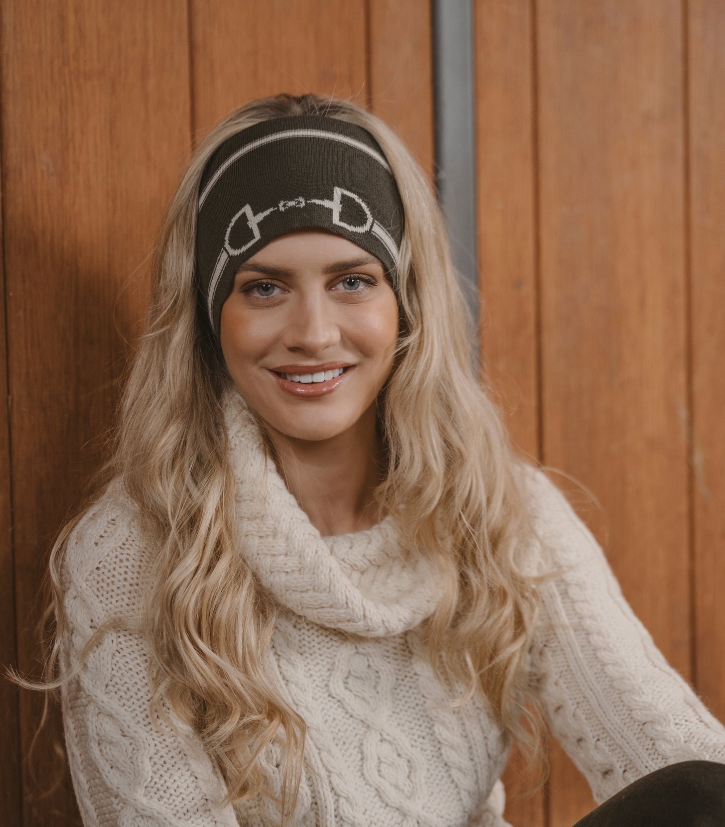 Snaffle Headband / Snood Olive/Taupe