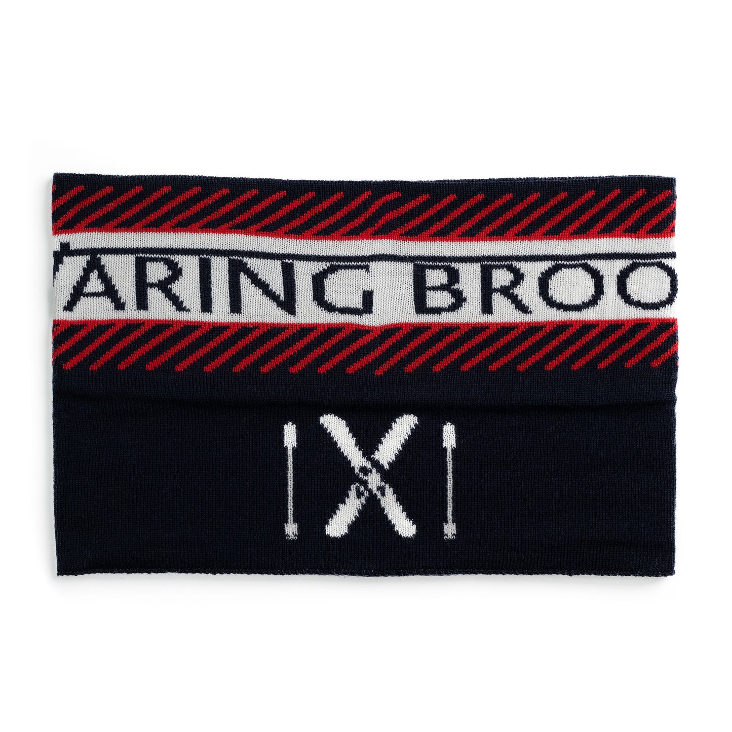 Alpine Stripe Headband & Snood Red
