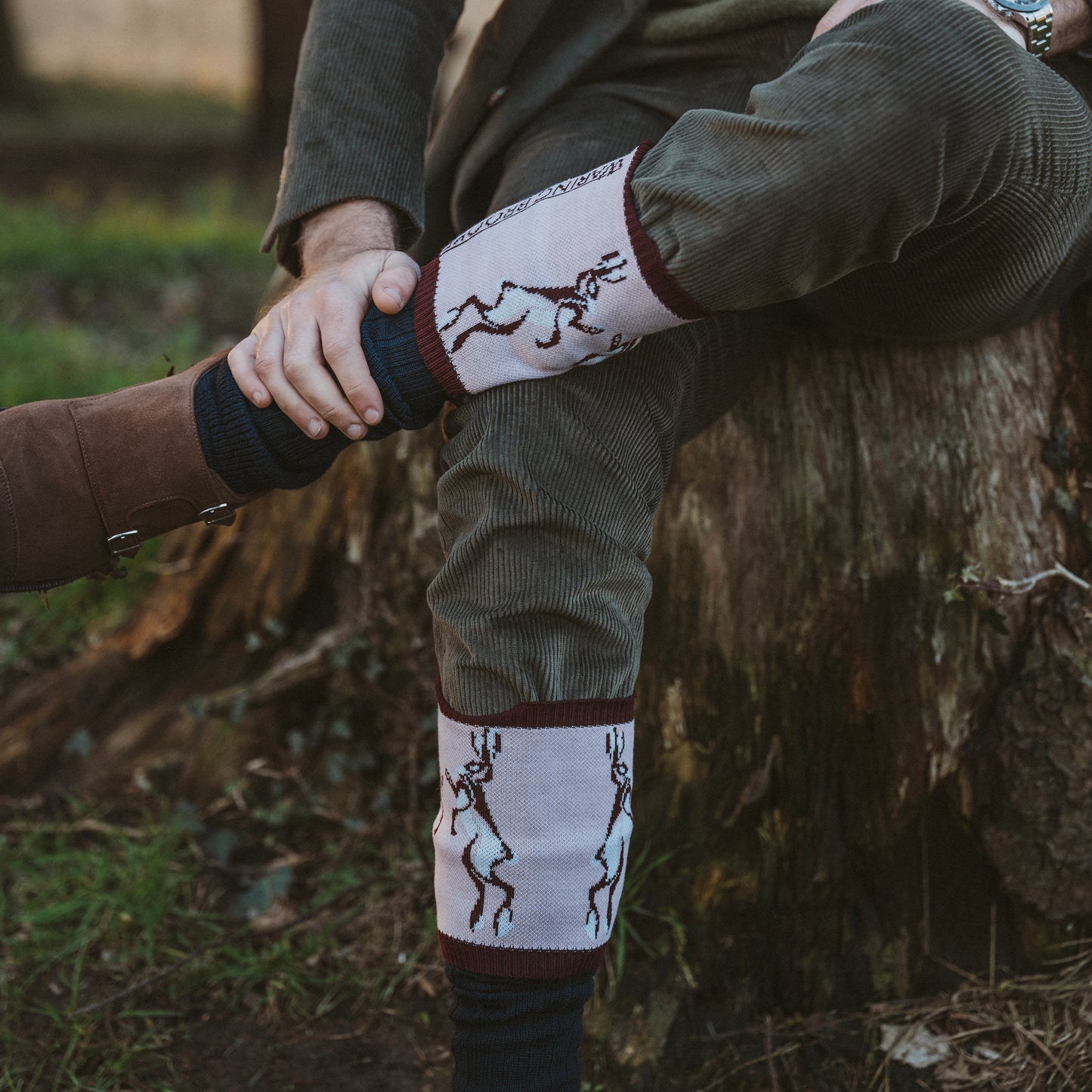 Boxing Hare Sock Cuff