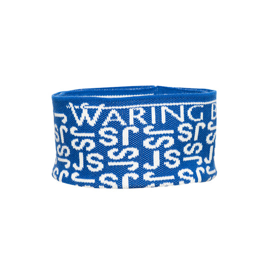 Ski-Style  Monogram Pattern Headband Cobalt/White
