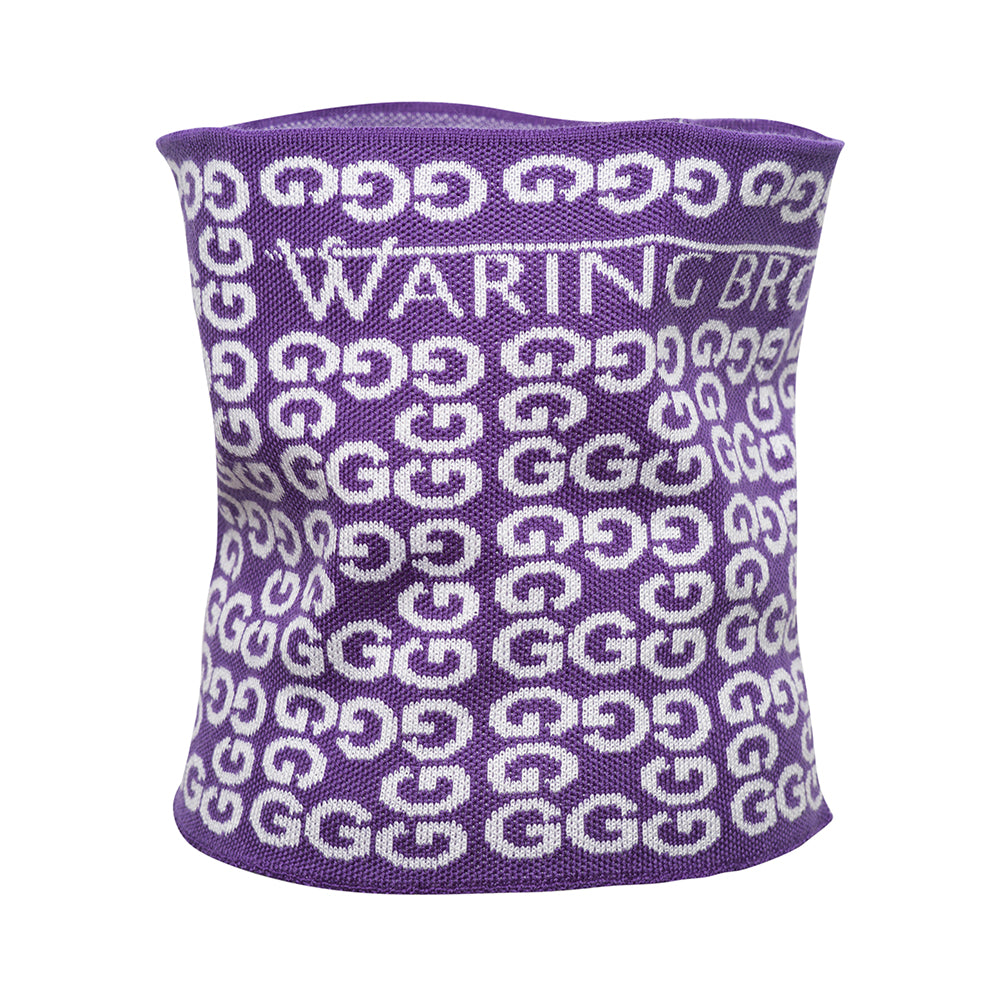 Ski-Style Monogram Pattern Snood Purple/White