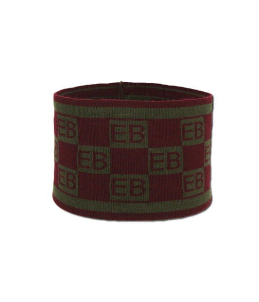 Waring Brooke Squared Monogram Headband Plum/Olive