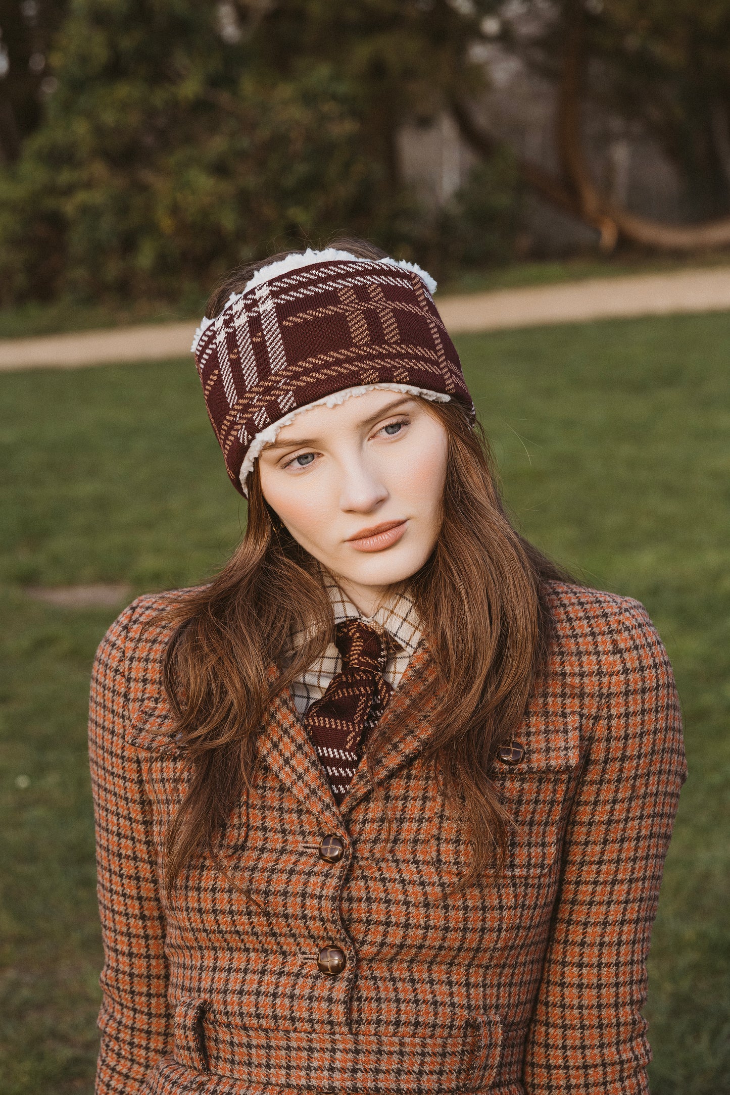 Highland Tartan Headband Heather