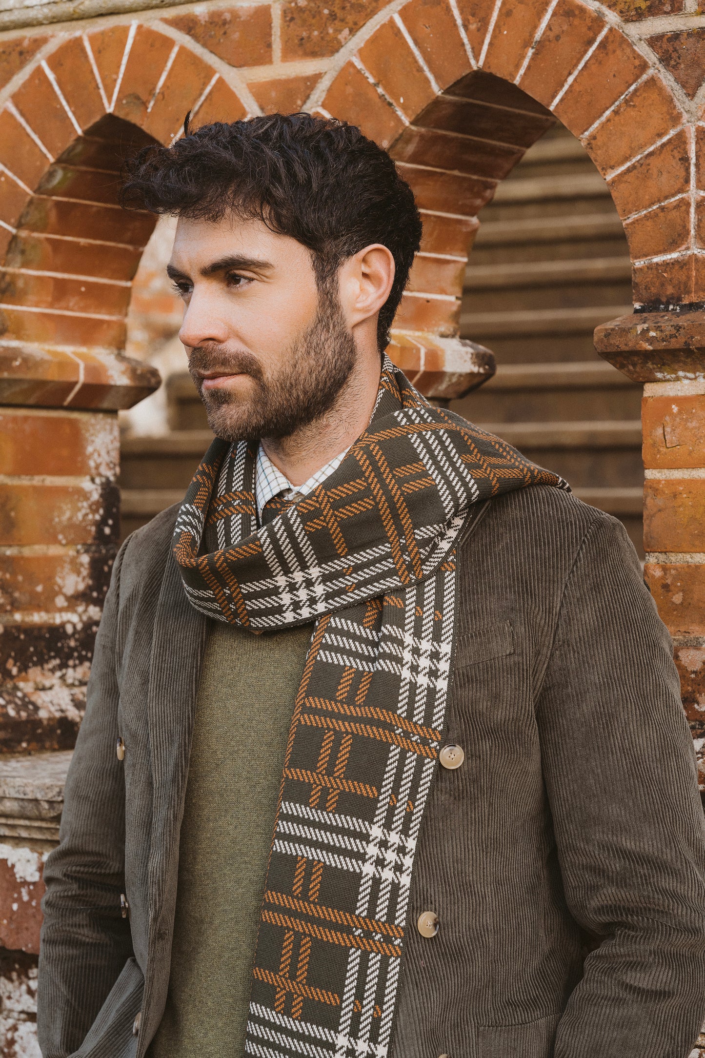 Highland Tartan Scarf Heather