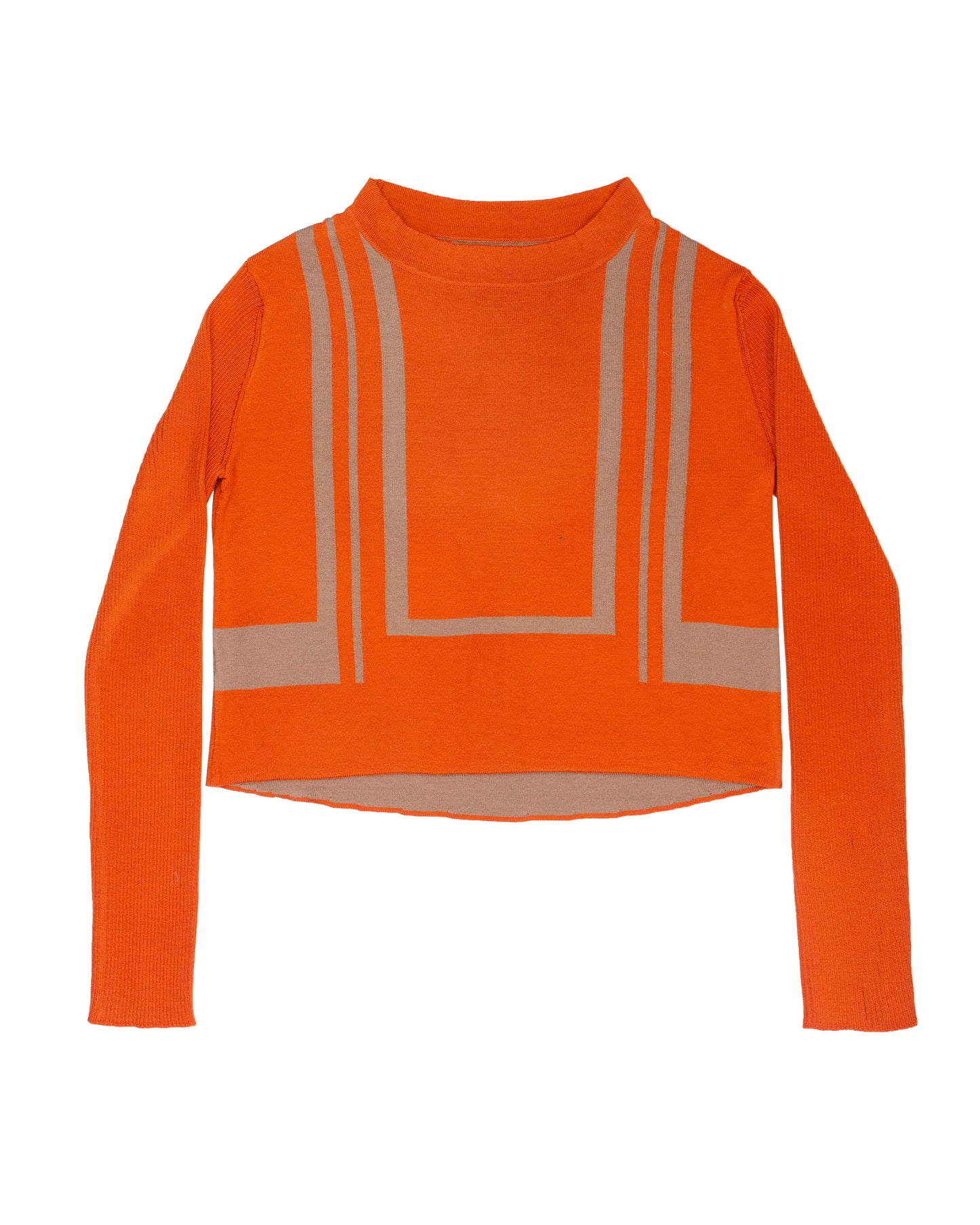 Baroque Crop Top Orange