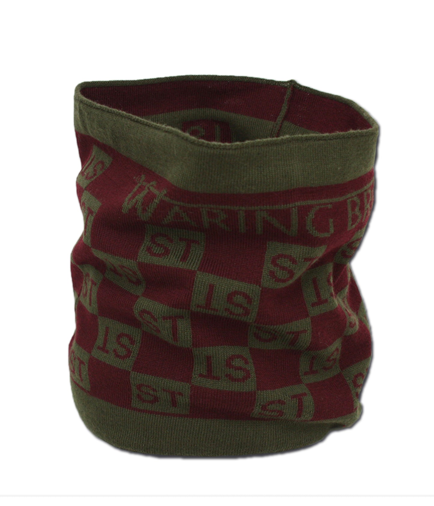 Waring Brooke Squared Monogram Snood Plum/Olive