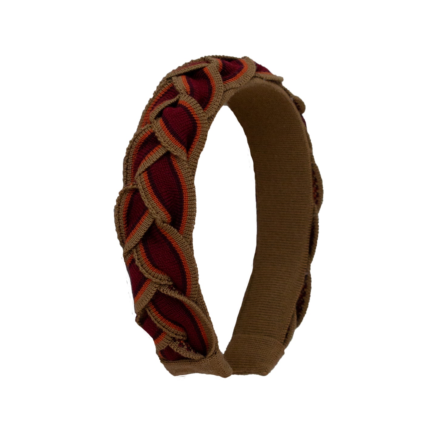 SUNSET Plait Hairband Plum/Tan