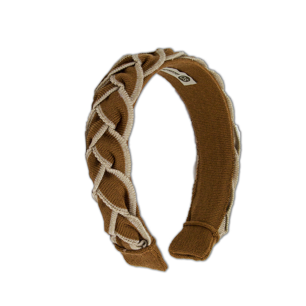Classic Signature Plait Hairband Tan/Taupe