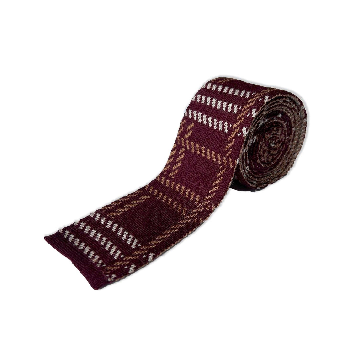 Highland Tartan Tie Burgundy