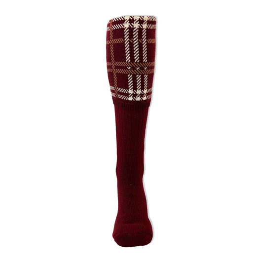 Highland Tartan Socks Burgundy