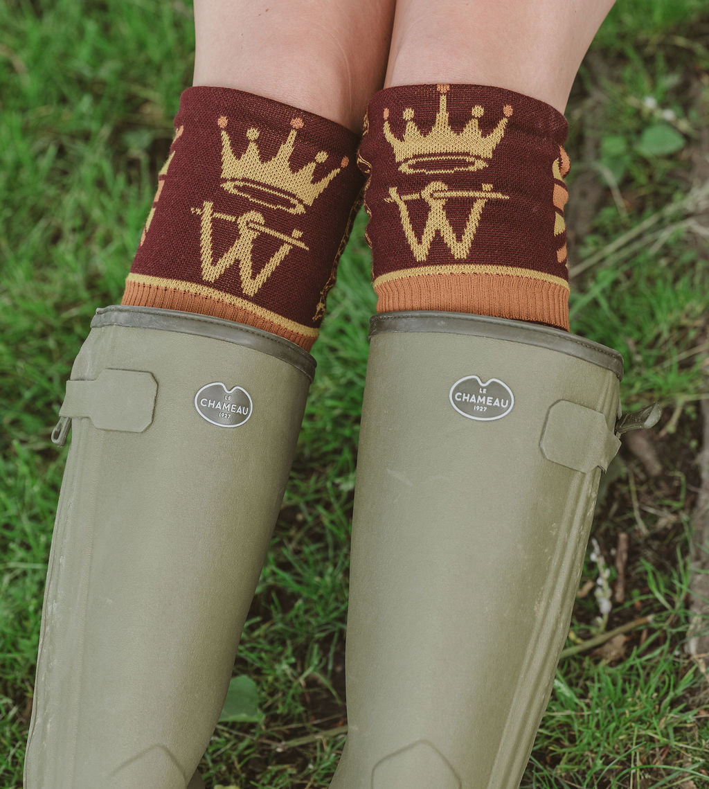 NEW IN: Union Jack Flag Personalised Boot Sock Plum