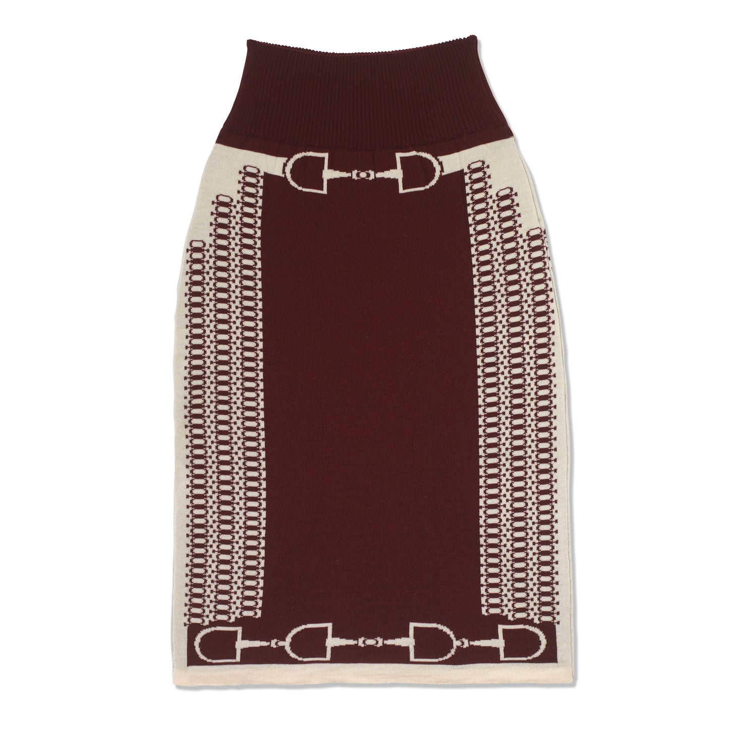 Snaffle Longline Skirt Plum/Taupe