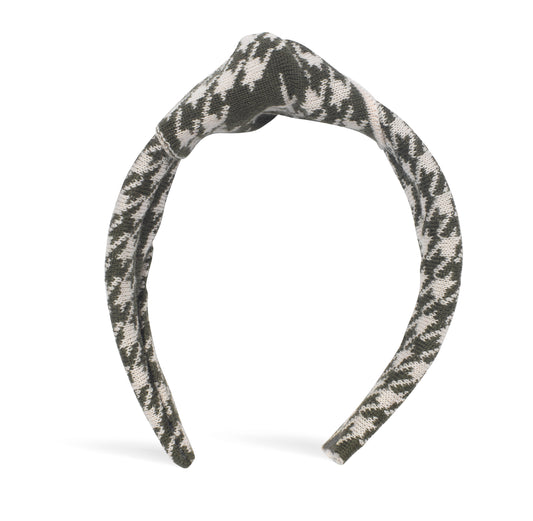 Houndstooth Hairband Olive