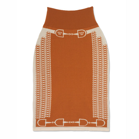 Snaffle Longline Skirt Chestnut/Taupe