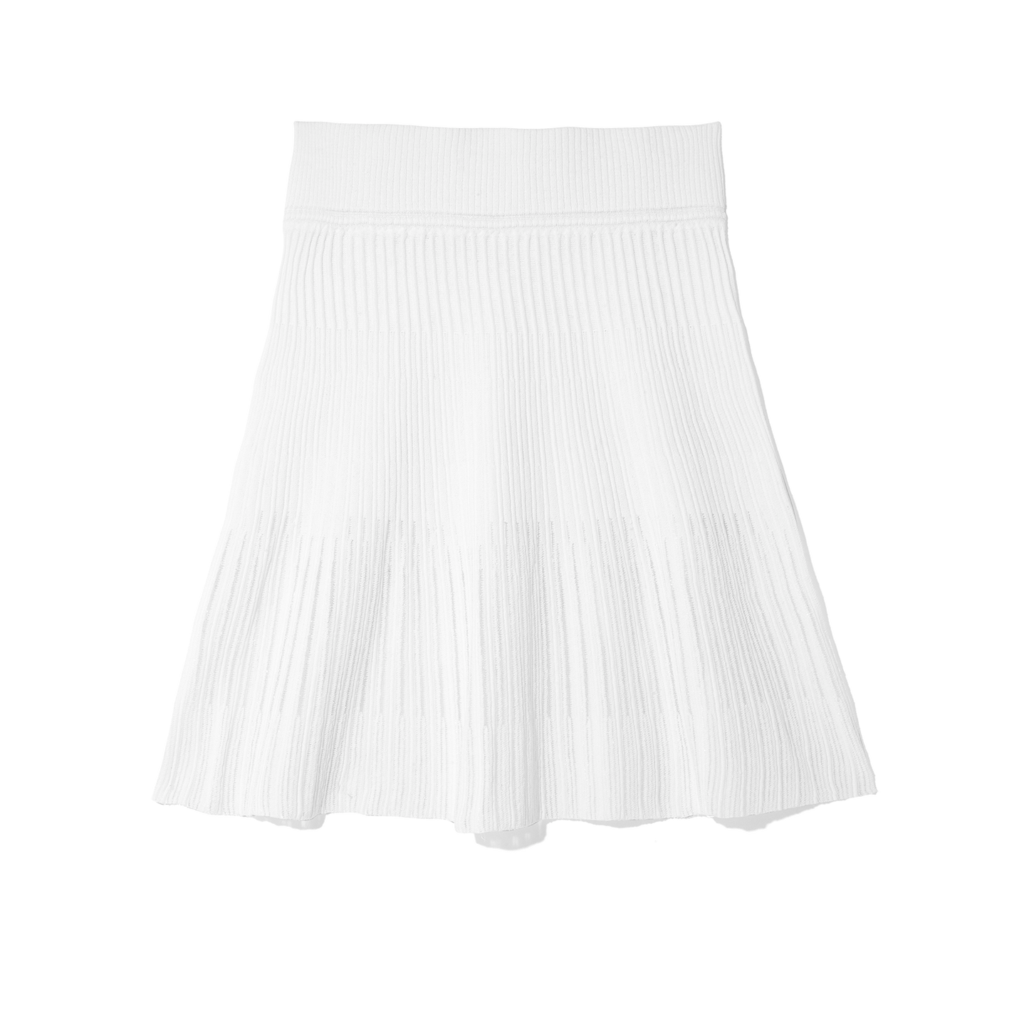 Mother of Pearl Fit and Flare Skirt White