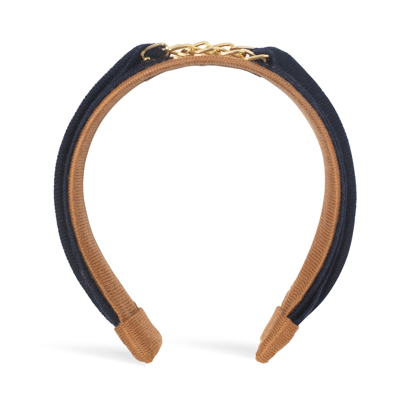 Loop Chain Hairband Navy/Tan