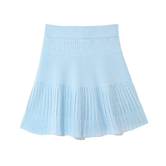 Mother of Pearl Fit and Flare Skirt Blue