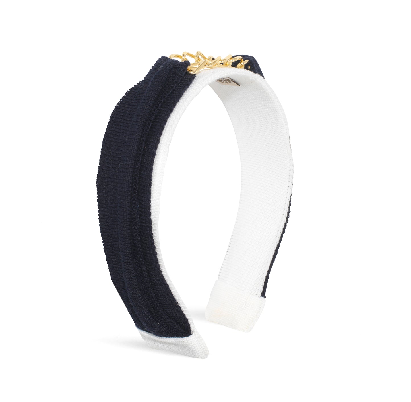Loop Chain Hairband Navy/White