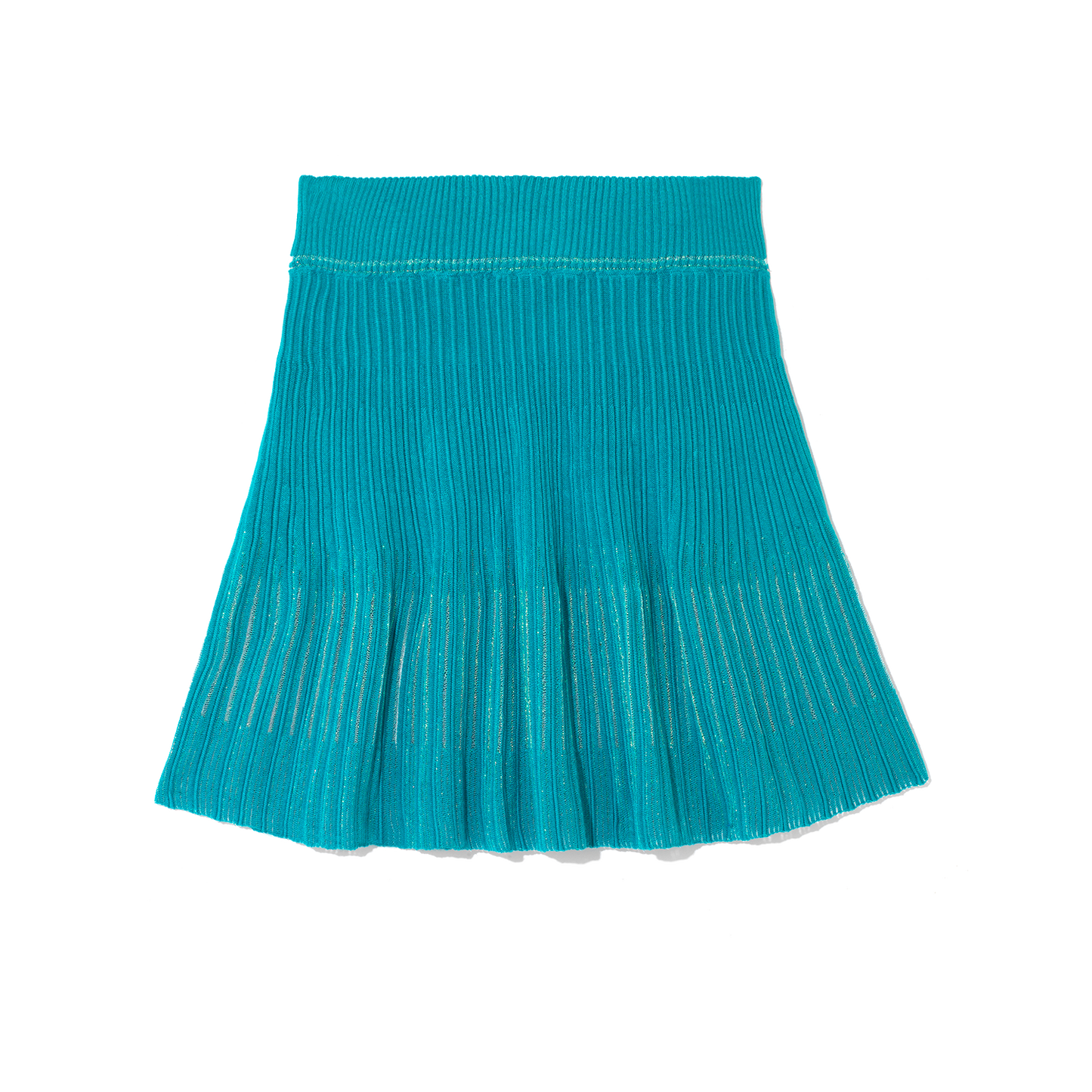 Mother of Pearl Fit and Flare Skirt Teal