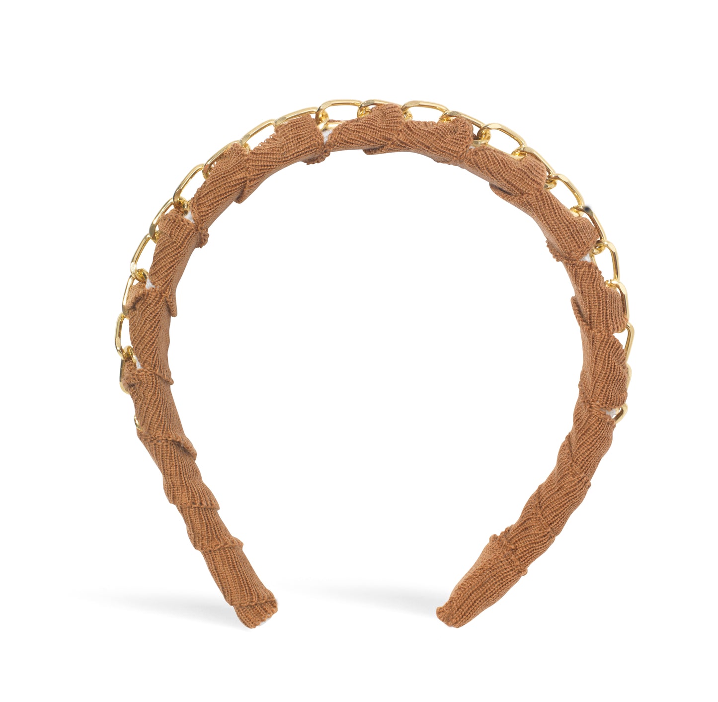 Twisted Chain Hairband Tan/White