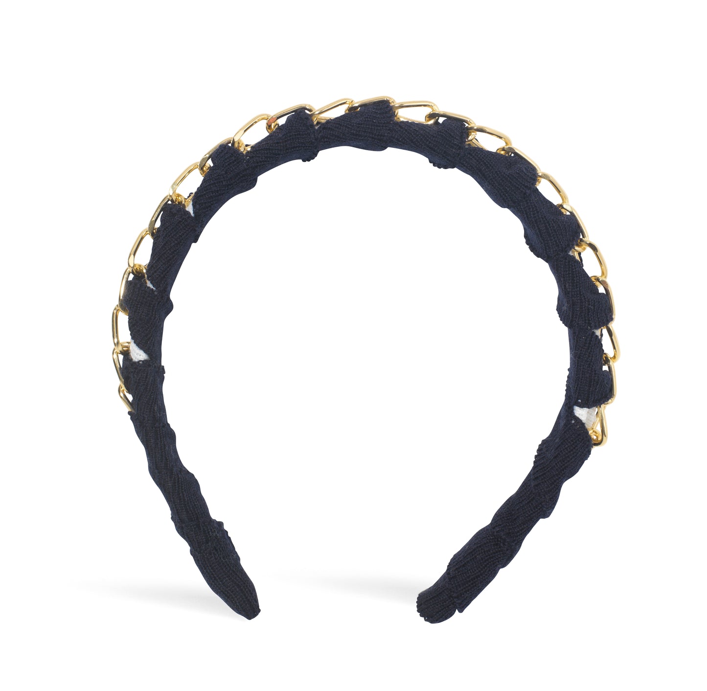 Twisted Chain Hairband Navy/White