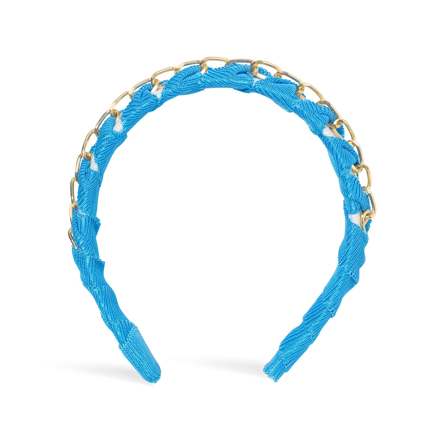 OUTLET: Twisted Chain Hairband Sky Blue/White