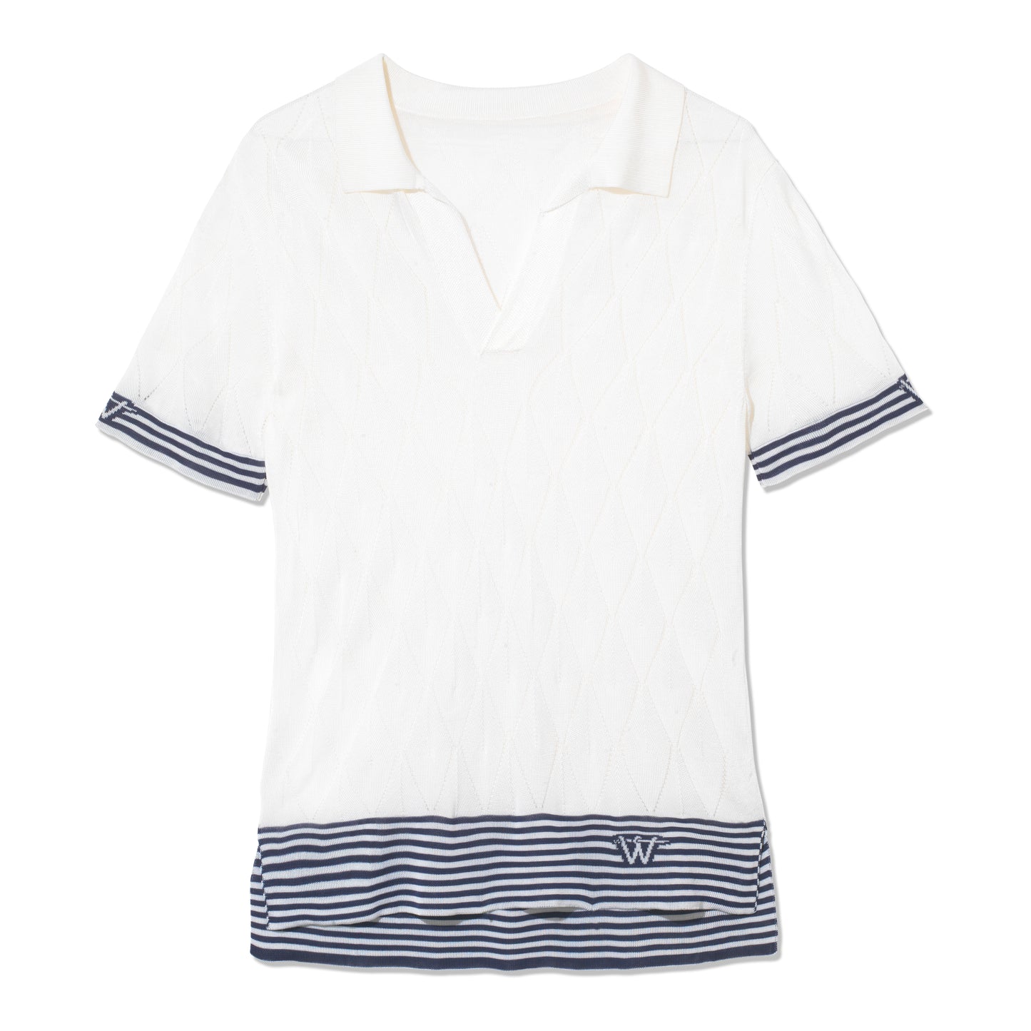 BLACK FRIDAY: Diamond Polo Tee White