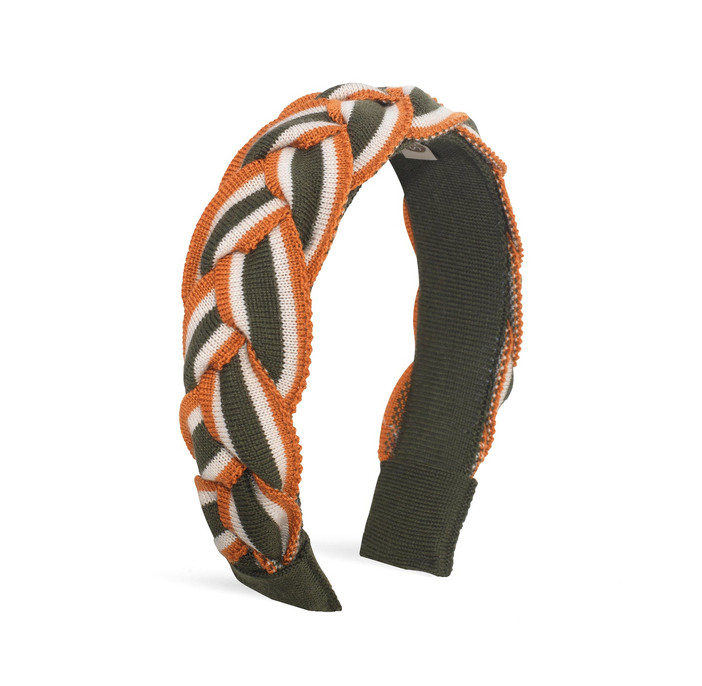 Olive Tri-colour Plait Hairband