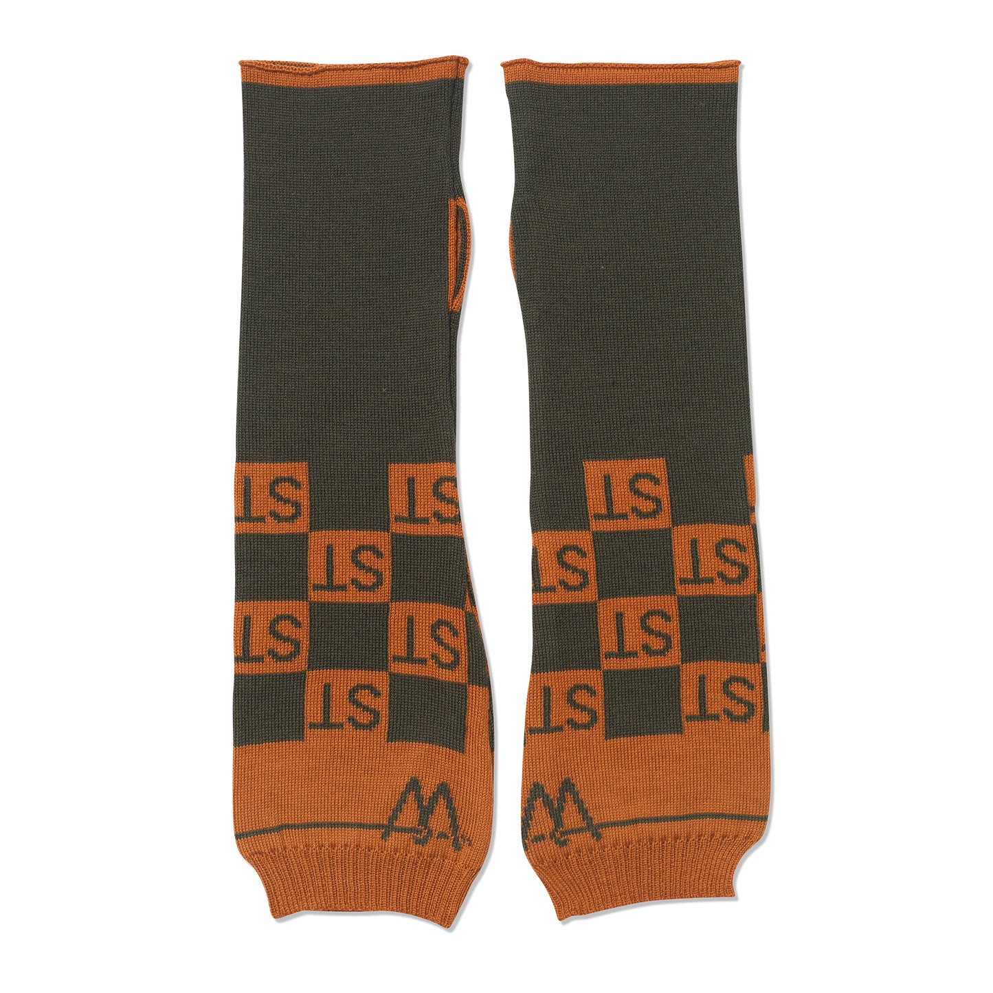 Squared Personalised Handwarmers Olive/Chestnut