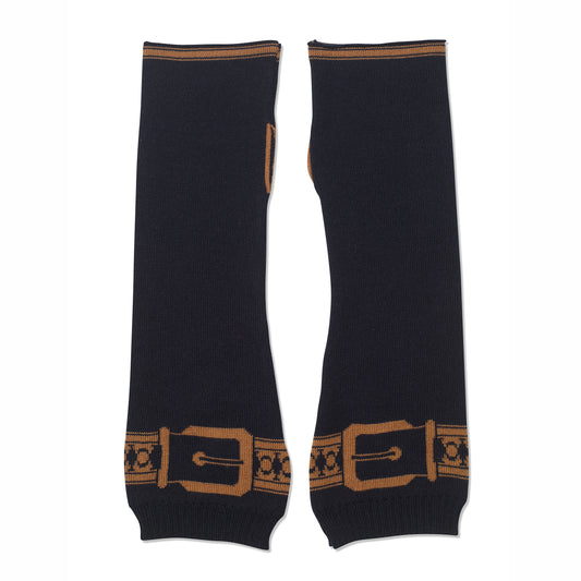 Snaffle Handwarmers Navy/Tan