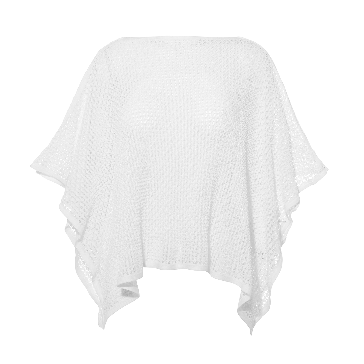 Nottingham Lace Poncho White