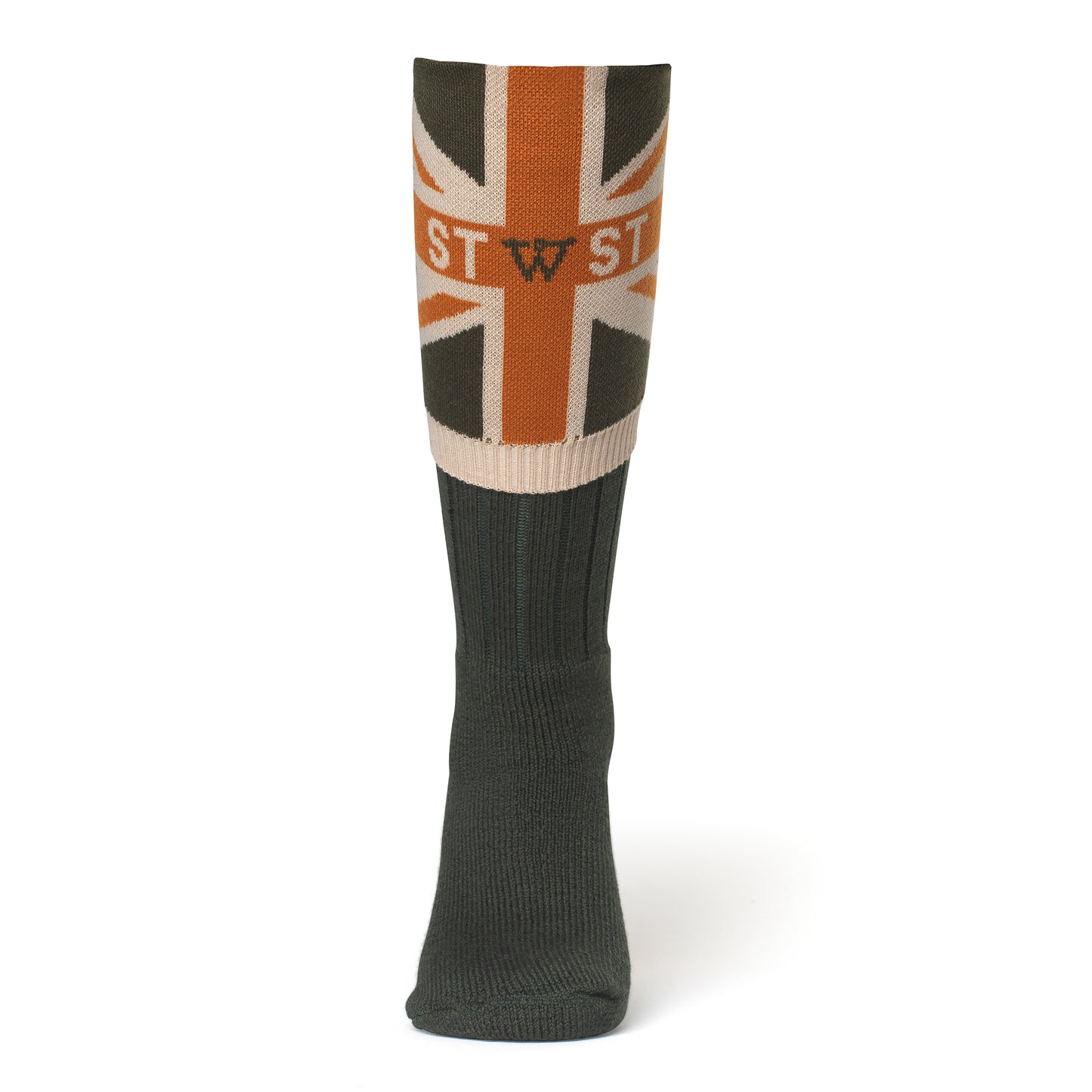 XL Union Jack Personalised Boot Socks Olive