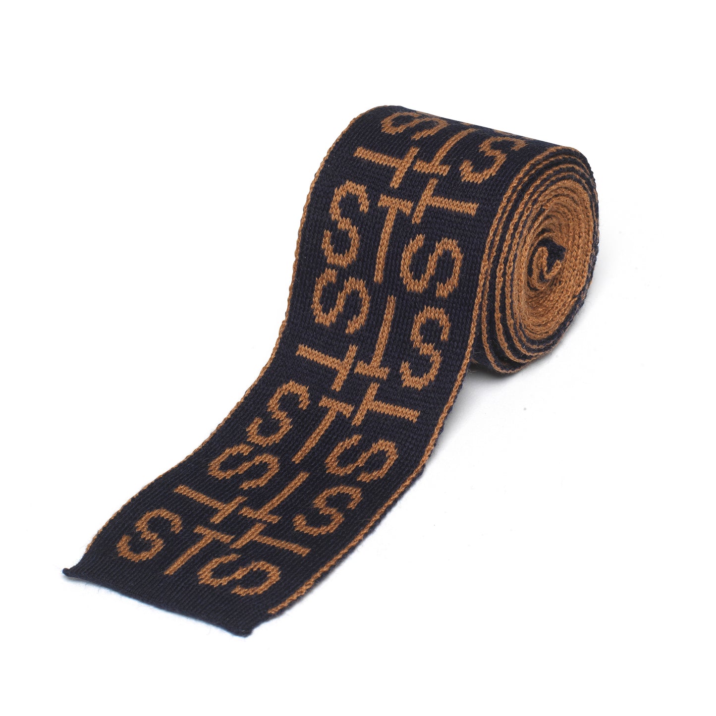 Monogram Pattern Tie Navy/Tan
