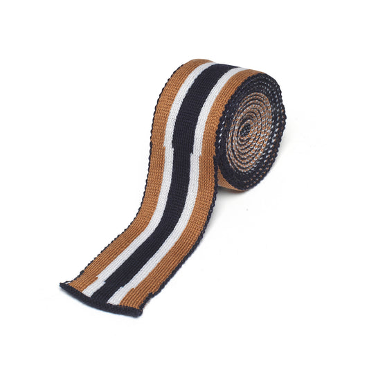 Classic Stripe Tie Navy/Tan/White