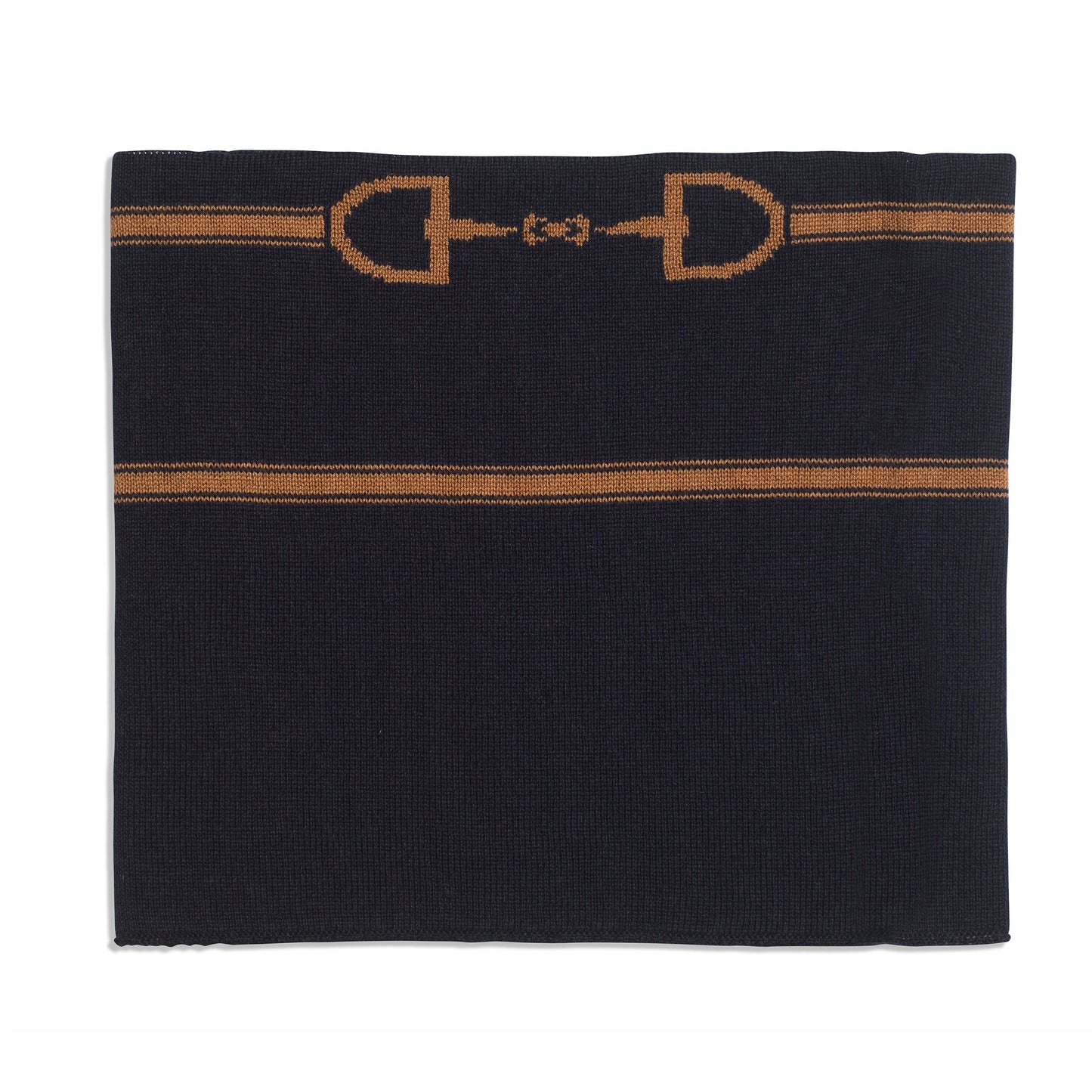 Snaffle Headband / Snood Navy/Tan