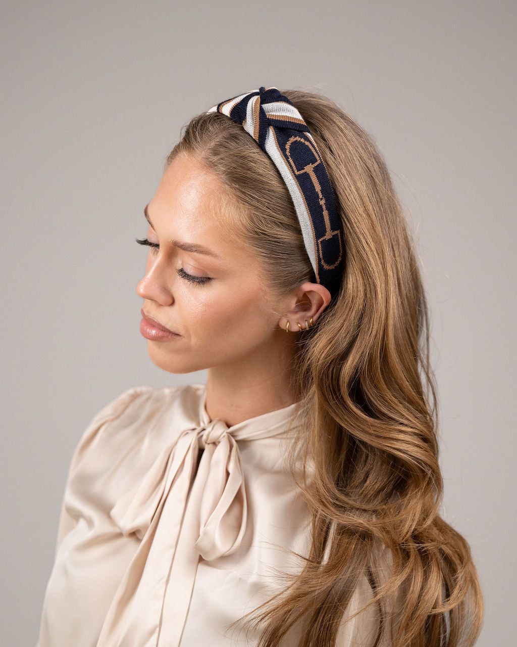 Navy Snaffle Hairband