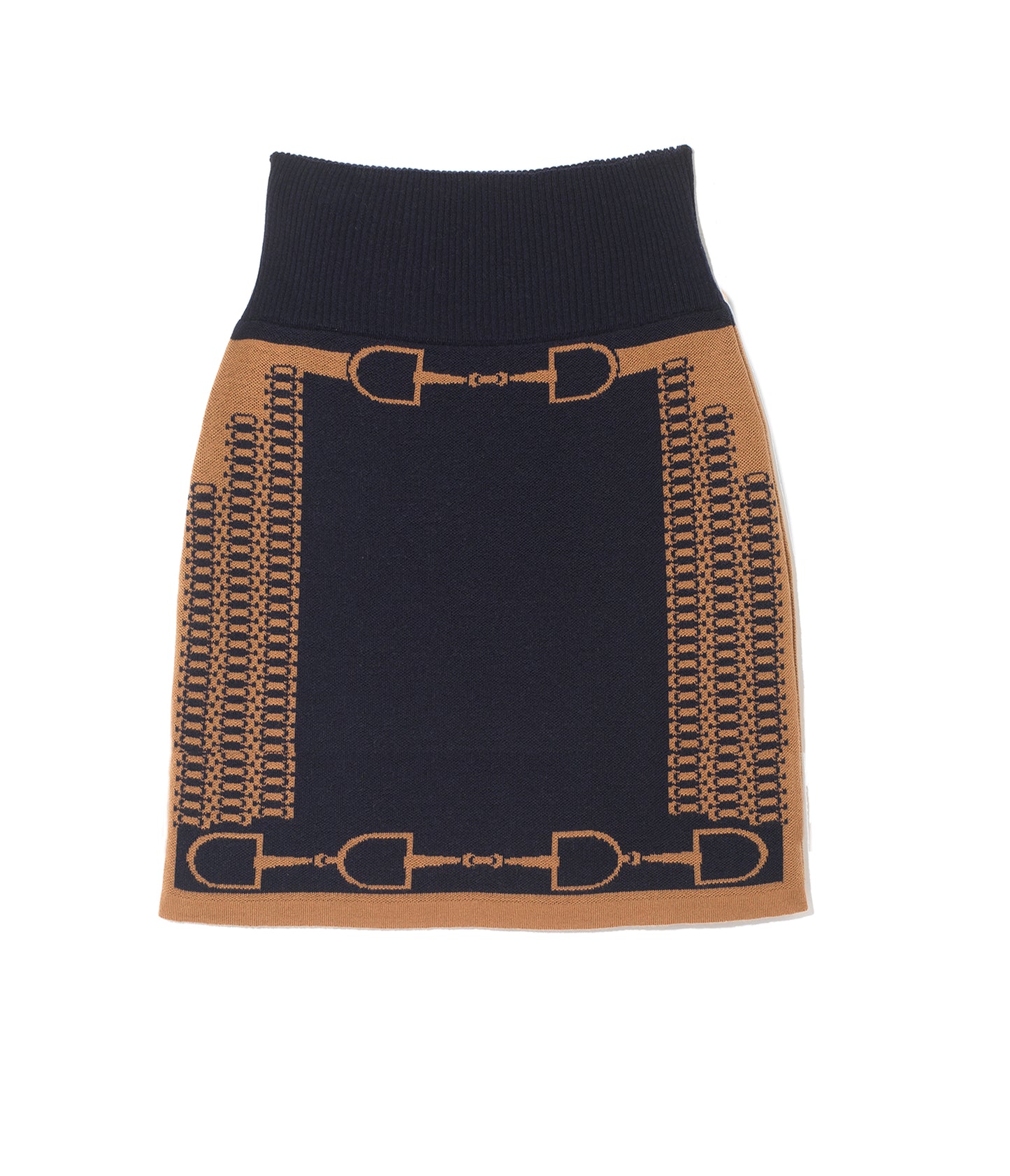 Snaffle Skirt Navy/Tan