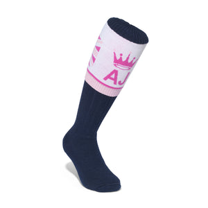 Pink Union Jack Flag Personalised Boot Socks