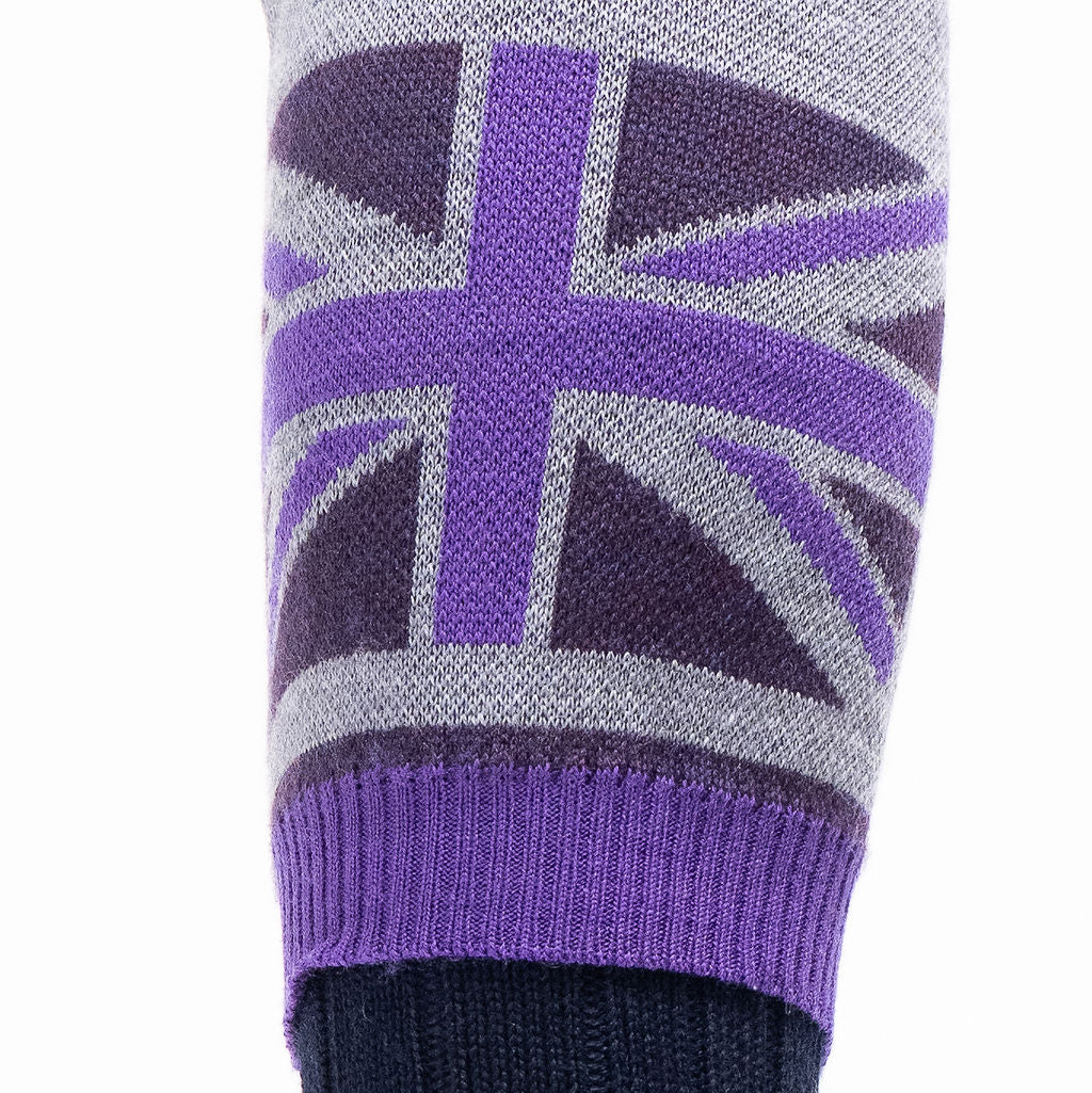 NEW IN: Union Jack Flag Personalised Boot Sock Purple