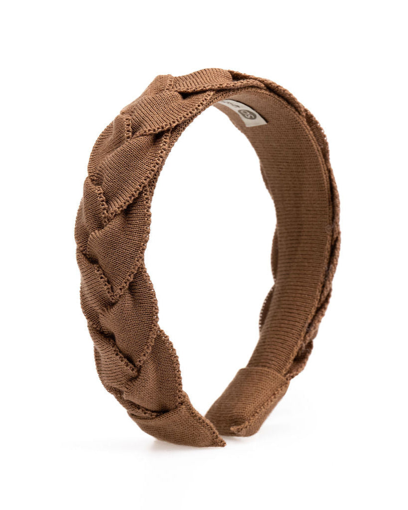 Tan Solid Plait Hairband