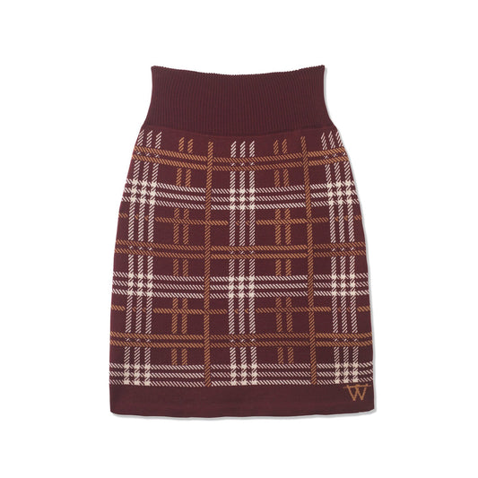 Highland Tartan Skirt Burgundy