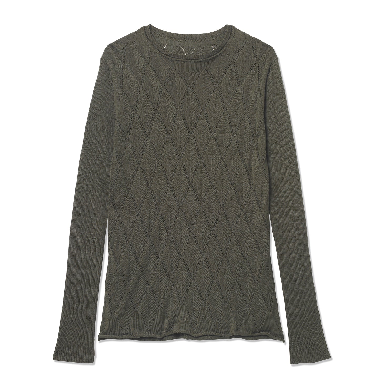Argyle Pull Over Olive